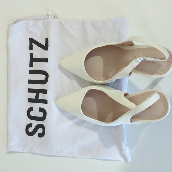 Schultz Slingbacks Pump size 5 white - Picture 4 of 4